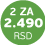 2 za 2490din