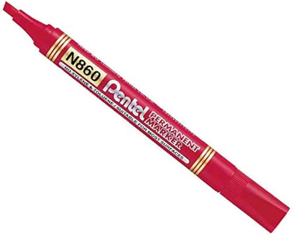 PENTEL marker permanent CRVENI KOSI 