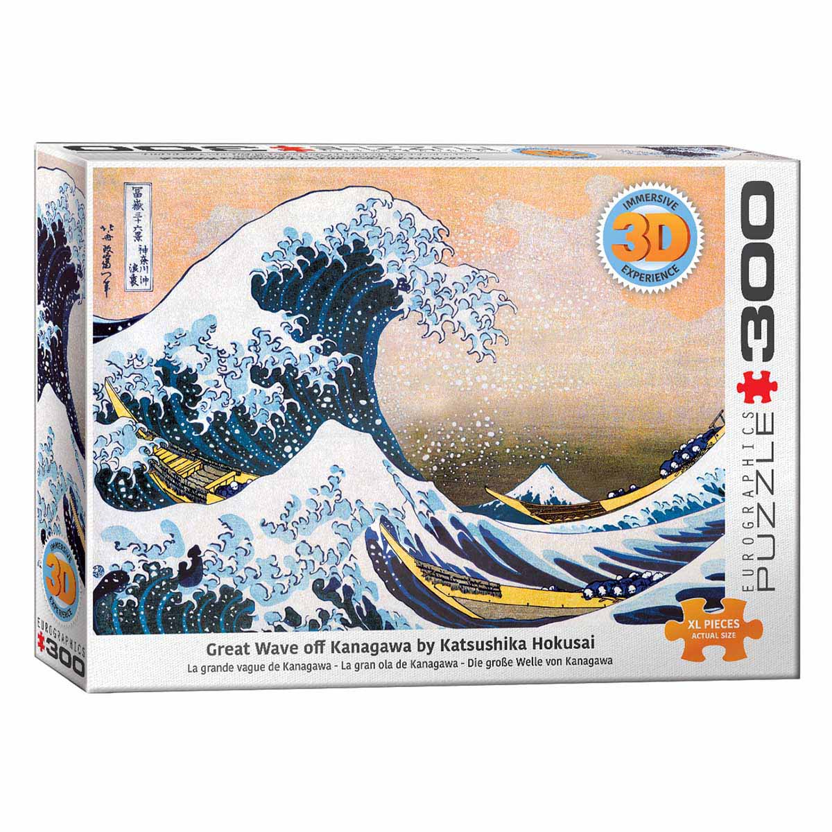 Puzzle 300 sa 3D efektom GREAT WAVE OF KANAGAWA 