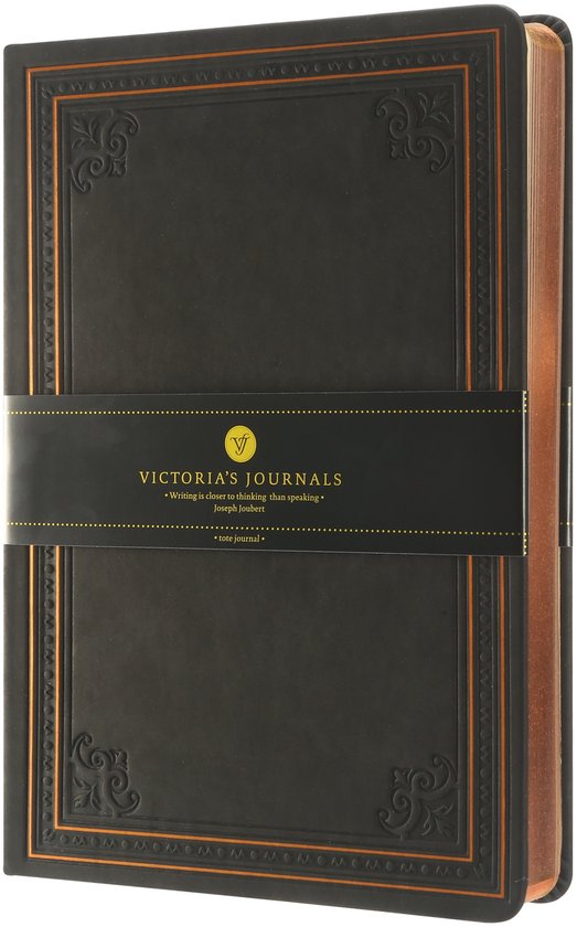 Notes VICTORIA'S JOURNALS VINTAGE - CRNI 14x20, 128 strana na linije 