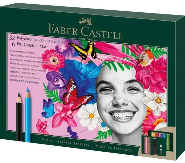 FABER CASTELL umetničke drvena bojice 32 kom 