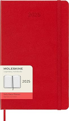 MOLESKINE datumirani planer 2025 TP CRVENI13x21cm 