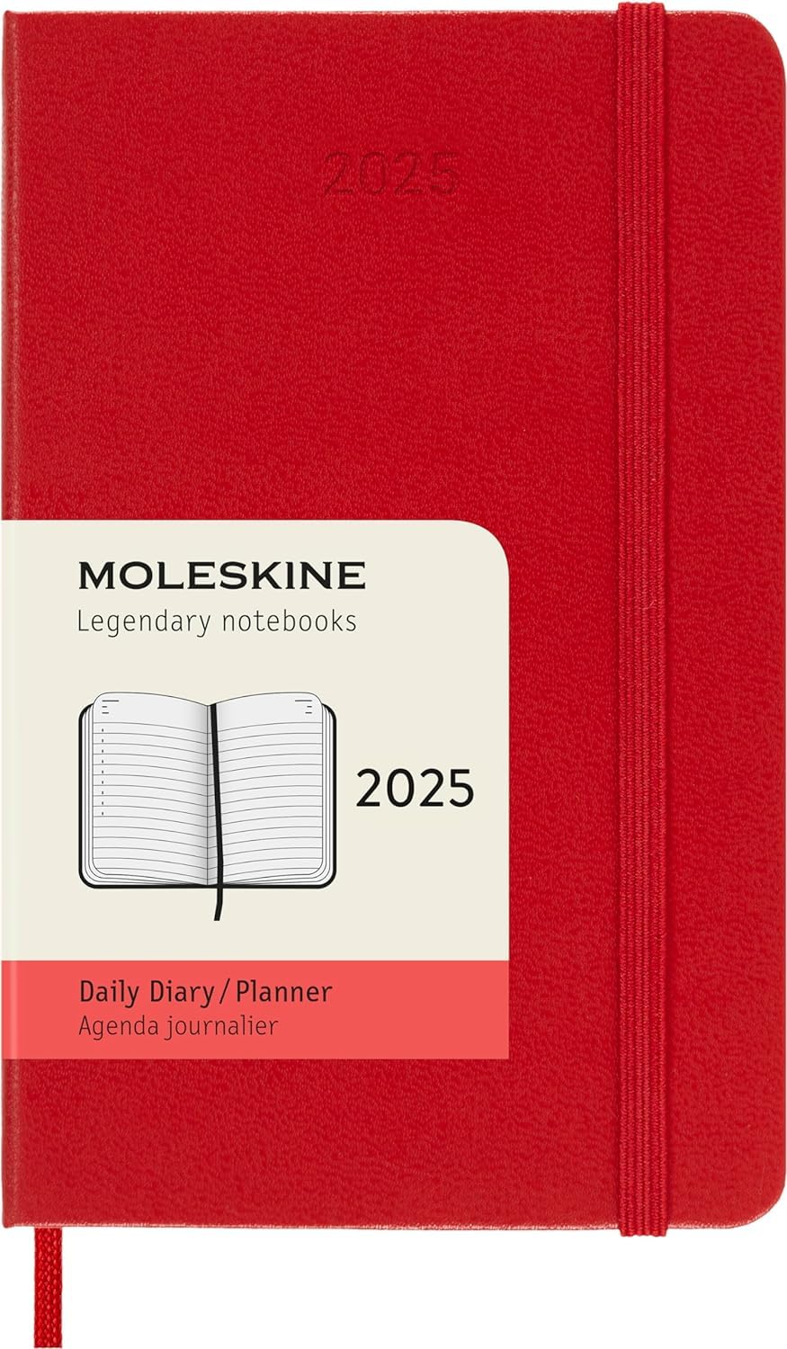 MOLESKINE datumirani planer 2025 TP CRVENI 9x14cm 