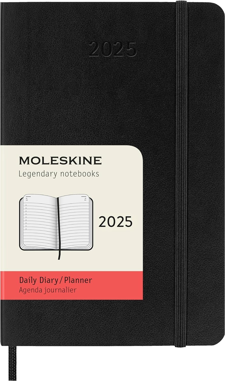 MOLESKINE datumirani planer 2025 MP CRNI 9x14cm 