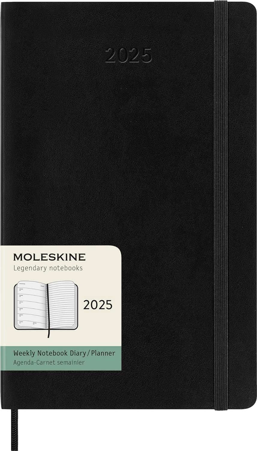 MOLESKINE datumirani nedeljni planer MP 2025 CRNI 13x21cm 