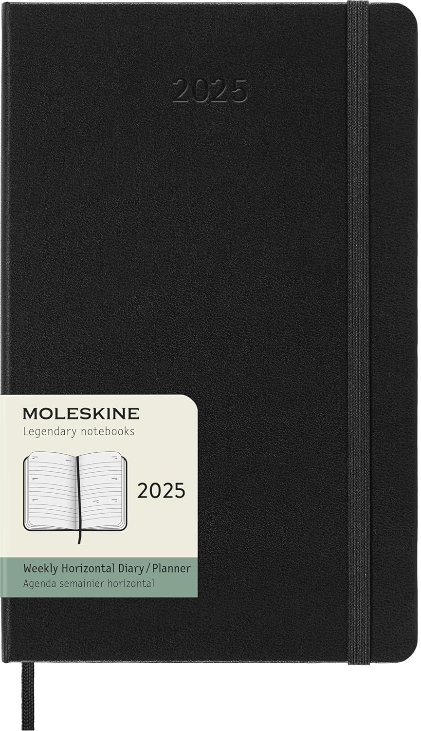 MOLESKINE datumirani nedeljni planer 2025 TP CRNI 13x21cm 