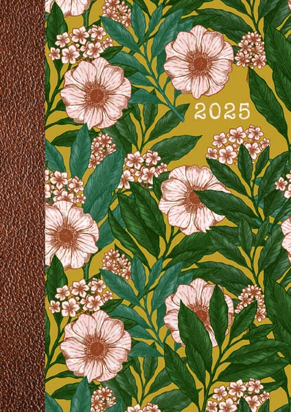 Datumirani planer A5 za 2025  VINTAGE FLORA 