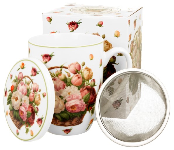 Šolja sa infuzerom BASKET OF FLOWERS - PEONIES 430ml 