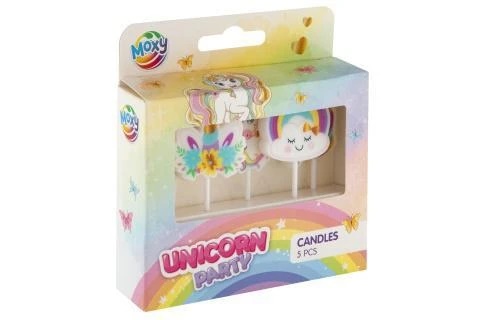 Rođendanske svećice 7 cm UNICORN 5 kom 