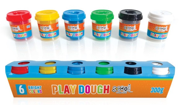 Plastelin šest boja PLAY DOUGH 6x50g 