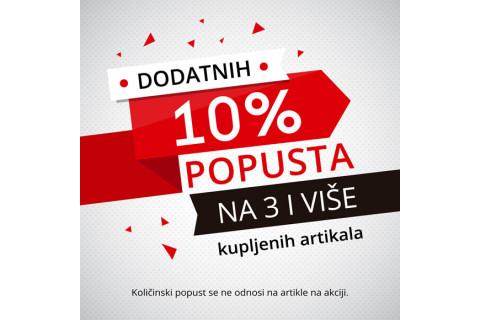 Količinski popust za ONLINE kupovinu