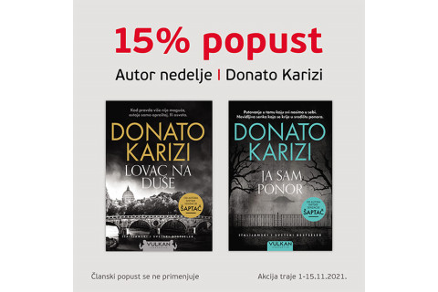 15% POPUSTA na knjige Donata Karizija u odabranim knjižarama