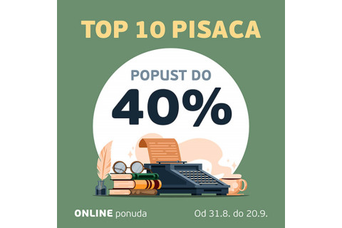 Knjige Top 10 autora na ONLINE popustu i do 40%