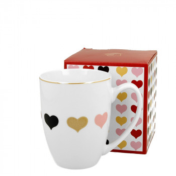 Šolja od porcelana 4 HEARTS CLASSIC u poklon kutiji, 460ml 