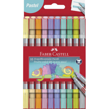 FABER CASTELL dupli flomasteri PASTEL 10kom 