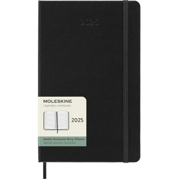 MOLESKINE datumirani nedeljni planer 2025 TP CRNI 13x21cm 