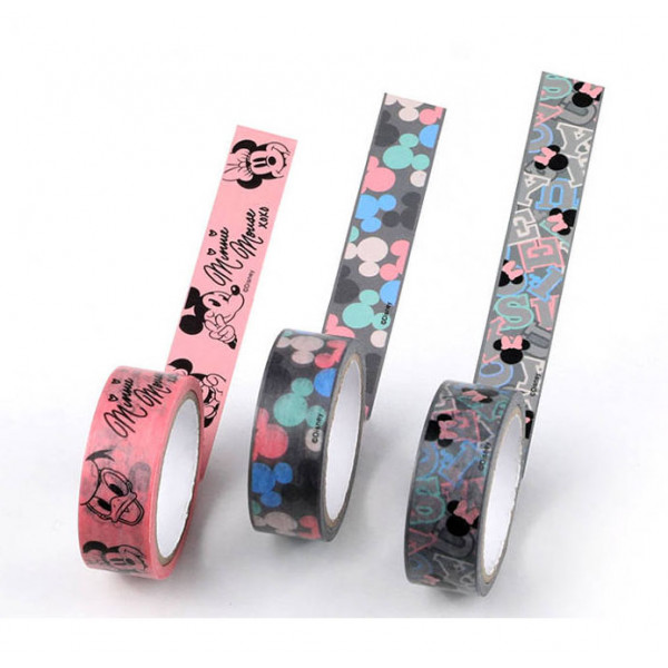 Set 3 dekorativne trake WASHI TAPE MINNIE MOUSE 