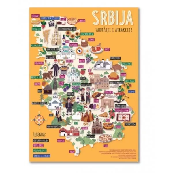 PUZZLE Piktografska mapa Srbije latinica 