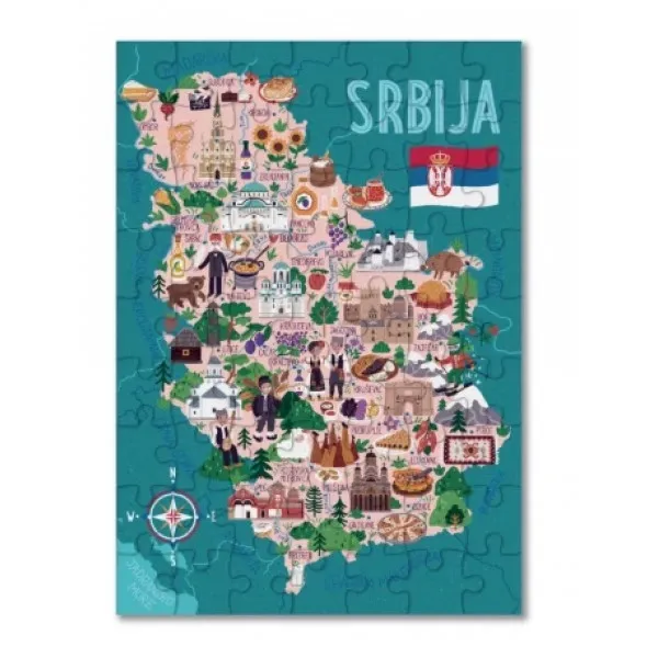 PUZZLE Piktografska mapa Srbije latinica 