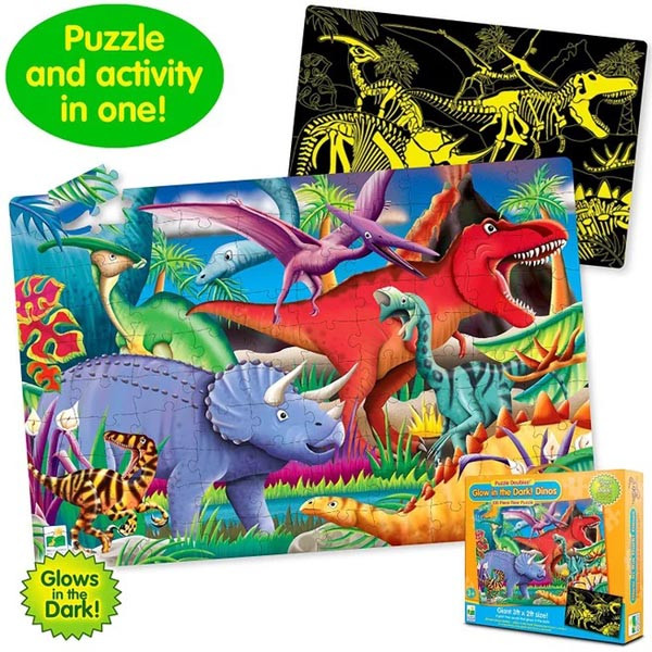 Puzzle za decu koje sijaju u mraku DINO 