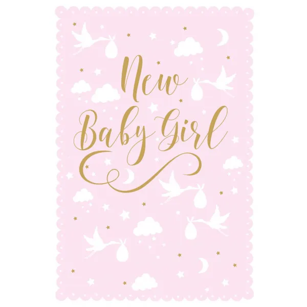 Čestitka za rođenje deteta NEW BABY GIRL 