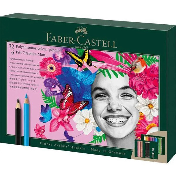 FABER CASTELL umetničke drvena bojice 32 kom 