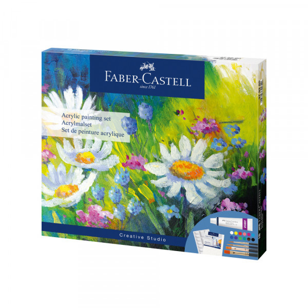 Akrilne tempere 12 kom Faber Castell set 1/18 