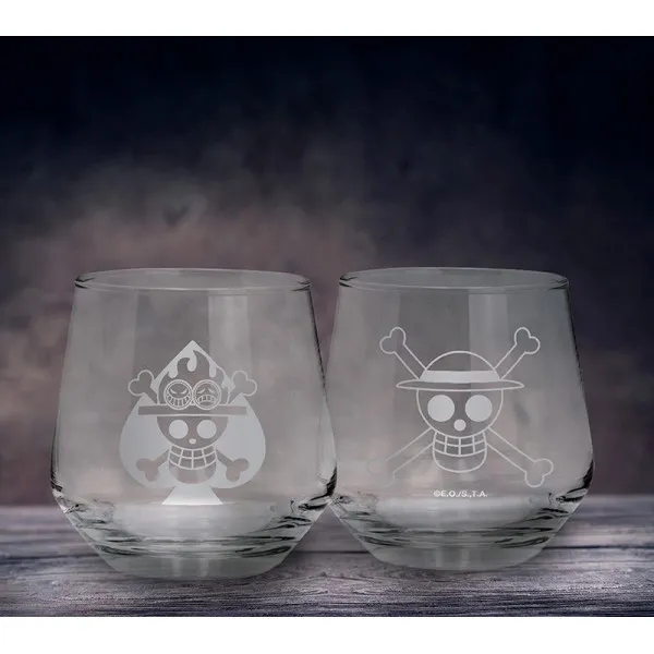 Set dve čaše 300ml ONE PIECE Luffy & Ace 