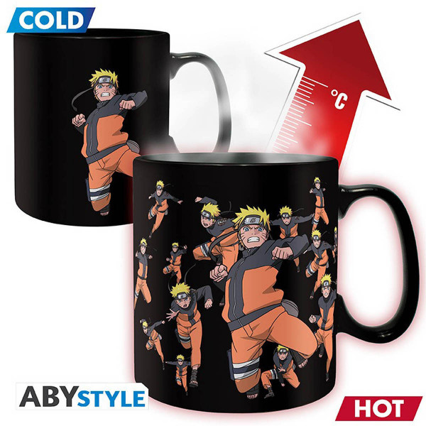 Gift set - termosenzitivna šolja 460ml i podmetač NARUTO SHIPPUDEN 