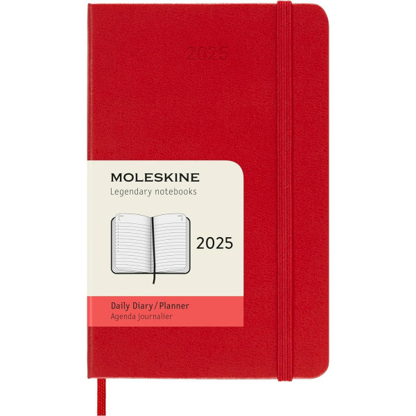 MOLESKINE datumirani planer 2025 TP CRVENI 9x14cm 