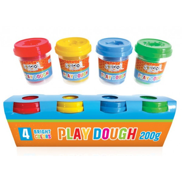 Plastelin četiri boje PLAY DOUGH 4x50g 