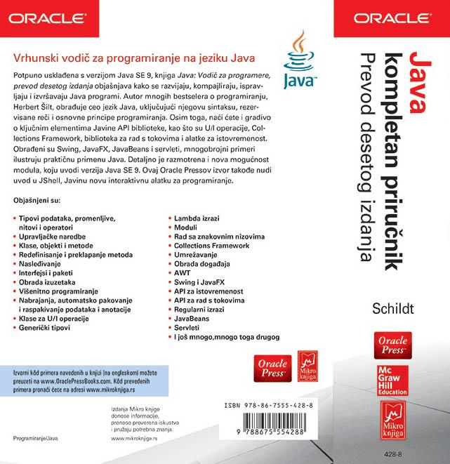 JAVA JDK 9 KOMPLETAN PRIRUČNIK prevod 10 izdanja 