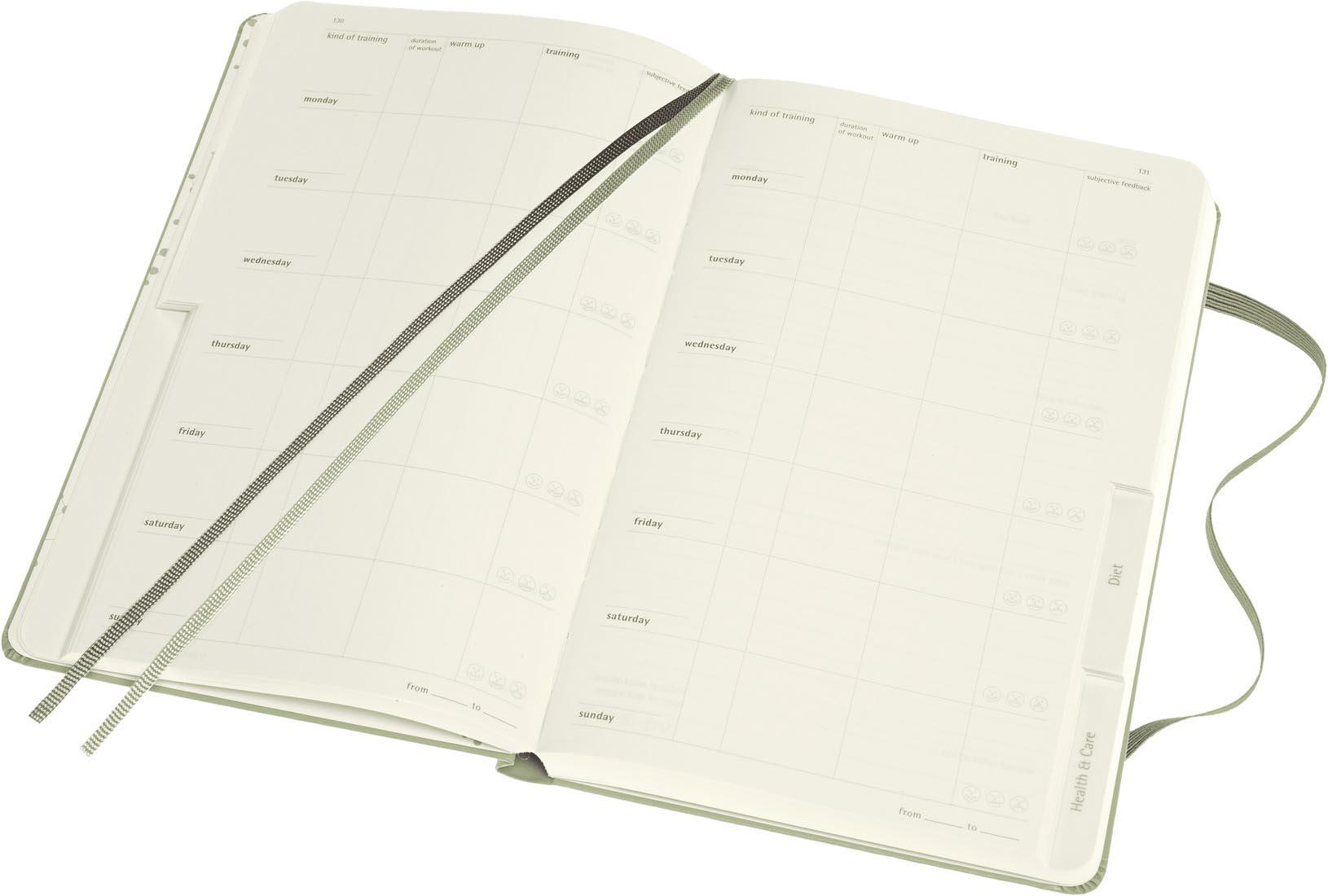 Notes Wellness Journal A5 MOLESKINE 13x20 cm Zeleni (tvrde korice) 