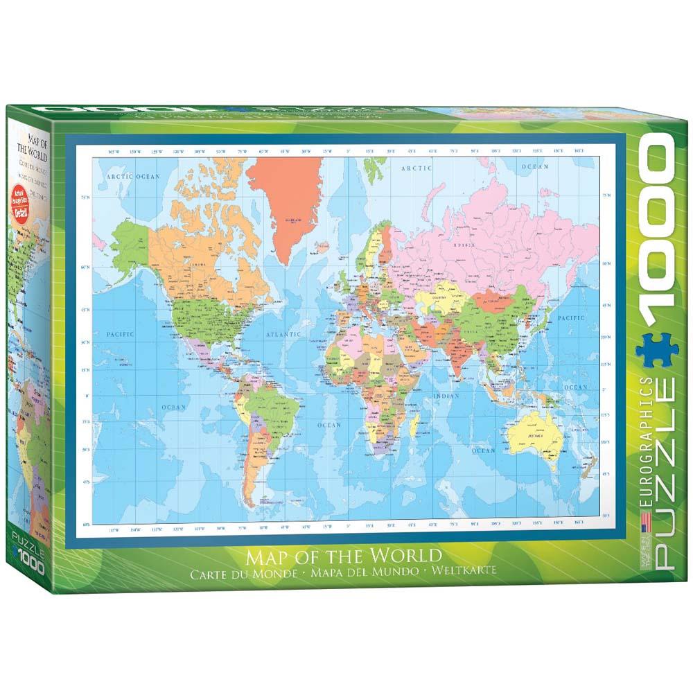 Puzzle MODERNA MAPA SVETA 1000 kom 