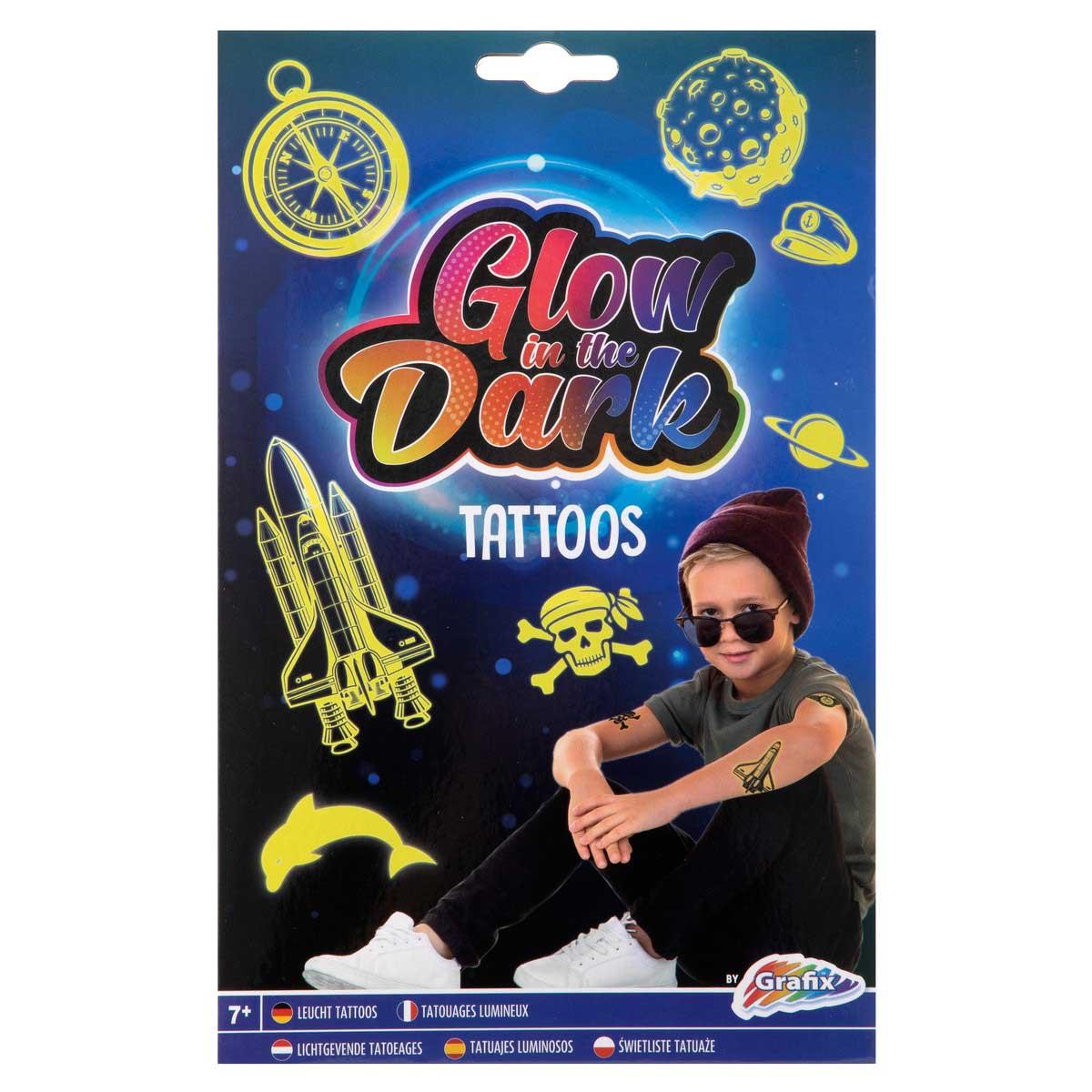 Tetovaže za decu, svetle u mraku, više vrsta 