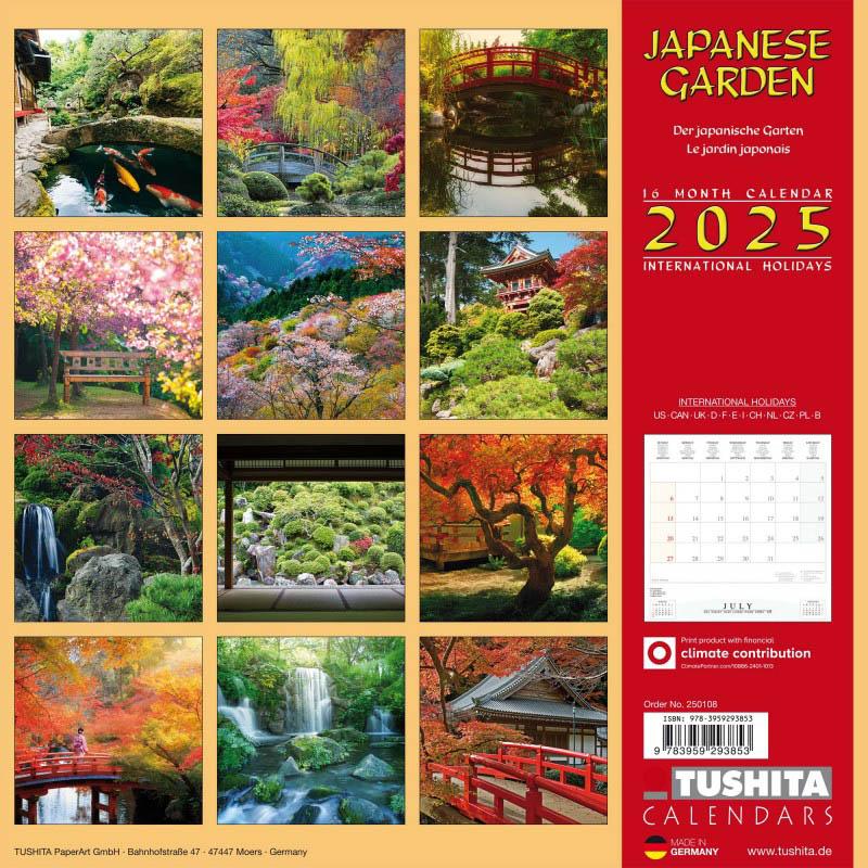 Zidni kalendar JAPANESE GARDEN 2025 