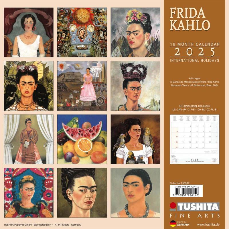 Zidni kalendar FRIDA KAHLO 2025 