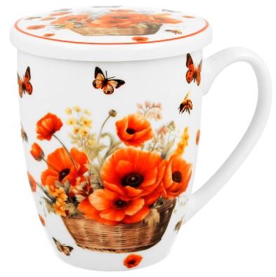 Šolja sa infuzerom BASKET OF FLOWERS - POPPIES 430ml 